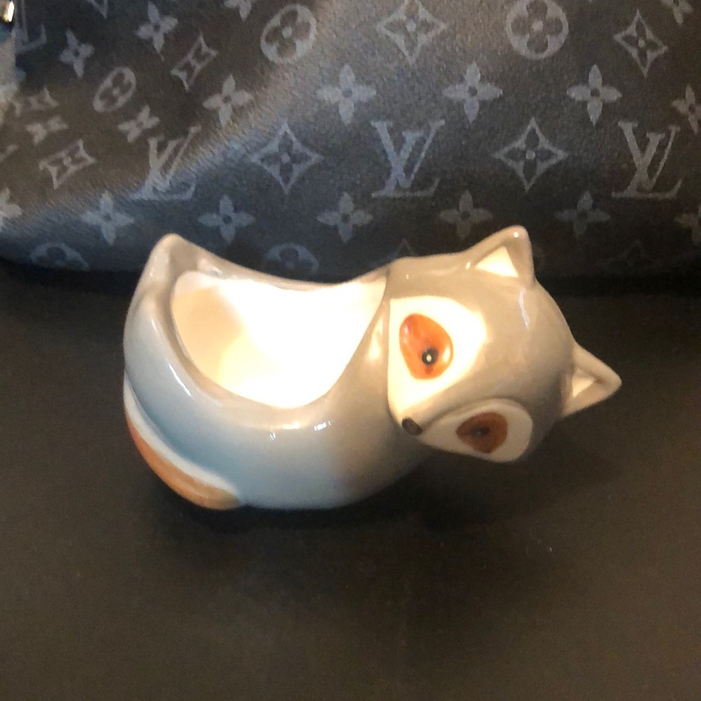 Raccoon planter